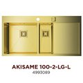 Кухонная мойка Omoikiri Akisame 100-2-LG-L, чаша слева, золото 4993089