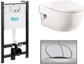 Унитаз с инсталляцией Roca Meridian Pack с сиденьем, клавишей 893104110