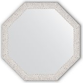 Зеркало Evoform Octagon 582x582 в багетной раме 46мм, чеканка белая BY 3677