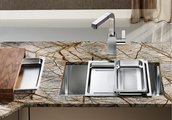 Кухонная мойка без крыла, нержавеющая сталь зеркальной полировки Blanco CLARON 550-USteamer Edition 516990
