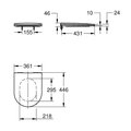 Сиденье для унитаза Grohe Essence Ceramic, микролифт, альпин-белый 39577001