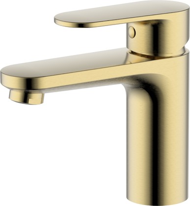 Смеситель для раковины Aquatek Ника, без донного клапана, золото шлифованное AQ1810BG