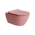 Сиденье для унитаза GSI Pura, с крышкой Slim SoftClose, Blush opaco розовый матовый MS86CSN24