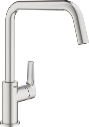 Смеситель для кухни Grohe Eurosmart, однорычажный, высокий излив, суперсталь Supersteel Infinity 30567DC0