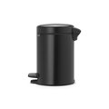 Мусорный бак с педалью Brabantia NewIcon 3л, чёрный матовый 113321