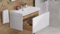 Тумба с раковиной Velvex Edge 800-0-1 (9696) навесная, белый глянец tp.EDG.9696.80.1Y белый глянец + 9696-80