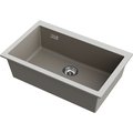 Кухонная мойка Omoikiri Omishima 76-U DG Matt Natceramic, подстольный монтаж, dust grey матовый 4997571