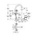 Смеситель для раковины Grohe Arabesk двухвентильный, хром 21155000