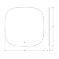 Зеркало Defesto Opti 70x70, LED подсветка, сенсорный выключатель, тёплый белый свет DF 2860S