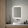 Зеркало с матированием и LED-подсветкой Defesto, 25W, 60x80см, сенсорный выключатель, нейтральный белый свет DF 3807S