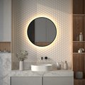 Зеркало с окантовкой Defesto Aura d70, LED подсветка, ИК-выключатель, тёплый белый свет DF 2994R