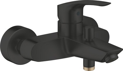 Смеситель для ванны Grohe Eurosmart, однорычажный, настенный монтаж, Matt Black матовый чёрный 333002433