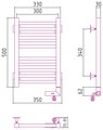 Полотенцесушитель электрический Сунержа Модус 2.0 500x300, МЭМ правый, графит 012-5601-5030
