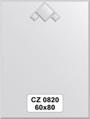 Зеркало для ванной FBS Decora 60x80 с фацетом и декором CZ 0820