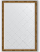 Зеркало Evoform Exclusive-G 1280x1830 с фацетом и гравировкой, в багетной раме 70мм, состаренная бронза с плетением BY 4477