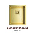Кухонная мойка Omoikiri Akisame 38-U-LG, без крыла, золото 4993092