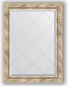 Зеркало Evoform Exclusive-G 630x860 с фацетом и гравировкой, в багетной раме 70мм, прованс с плетением BY 4091