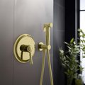 Смеситель с гигиеническим душем Aquatek Классик, полированное золото AQ1519PG