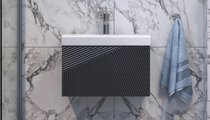 Тумба с раковиной Velvex Edge 600-0-1 (9696) навесная, графит tp.EDG.9696.60.1Y графит + 9696-60