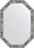 Зеркало Evoform Octagon 49x69, восьмиугольное, в багетной раме, состаренное дерево 50мм BY 7415