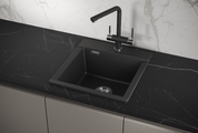 Кухонная мойка Granula Estetica ES-4701, 470x500, кварц, Чёрный 4701, ЧЁРНЫЙ