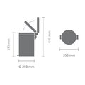 Мусорный бак с педалью Brabantia NewIcon 12л, мятно-голубой 233906
