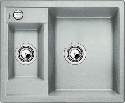 Кухонная мойка Blanco Metra 6, без крыла, с клапаном-автоматом, гранит, жемчужный 520574