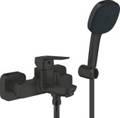 Смеситель для ванны Grohe Cubeo с душевым гарнитуром, матовый чёрный 1018142430