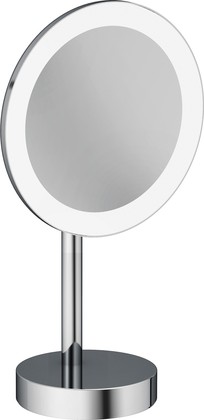 Зеркало косметическое Kludi Vela R настольное, одностороннее, хром 5899505F
