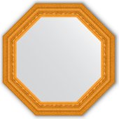 Зеркало Evoform Octagon 648x648 в багетной раме 80мм, сусальное золото BY 3764