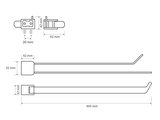 Полотенцедержатель Bemeta Organic, двойной, поворотный, хром 157004101