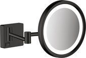 Зеркало косметическое Hansgrohe AddStoris, с LED подсветкой, матовый чёрный 41790670