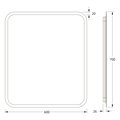 Зеркало с матированием и LED-подсветкой Defesto, 23W, 60x70см, без выключателя, нейтральный белый свет DF 3806