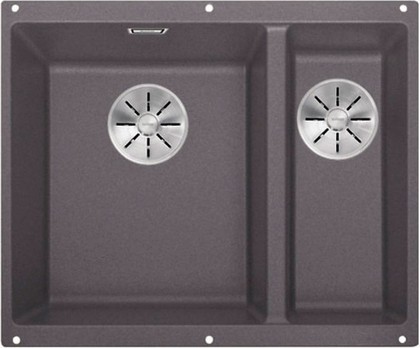 Кухонная мойка Blanco Subline 340/160-U, без крыла, основная чаша слева, отводная арматура, гранит, тёмная скала 523549