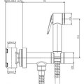 Гигиенический душ Bossini Paloma Flat, с прогрессивным смесителем, шланг Cromolux, хром E37015B.030