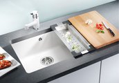 Кухонная мойка Blanco Subline 500-U PuraPlus, без крыла, керамика, белый глянцевый 514506