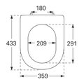 Сиденье с крышкой для унитаза Villeroy & Boch Subway 2.0, с функцией автоматического опускания (SoftClosing), со снимаемым сиденьем (QuickRelease), Альпийский белый 9M68S101