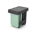 Встраиваемые мусорные вёдра Brabantia Sort&Go 2x15л, светло-зеленый, темно-серый 232503