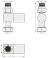 Вентиль Сунержа прямой Цилиндр G1/2"НРxG3/4"НГ, белый 12-1401-1234