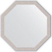Зеркало Evoform Octagon 682x682 в багетной раме 46мм, мозаика хром BY 3681