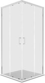 Душевой уголок Aquatek 900x900 квадратный, двери раздвижные, прозрачное стекло 6мм, хром AQ.KV.090.1CH