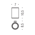 Стакан Colombo Mini, подвесной, хром B4002.CR