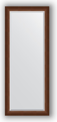 Зеркало Evoform Exclusive 620x1520 с фацетом, в багетной раме 65мм, орех BY 1187