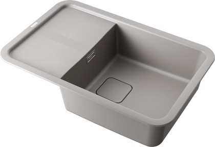 Кухонная мойка Omoikiri Tasogare-78-GR, с крылом, оборачиваемая, Artgranit, leningrad grey 4993748