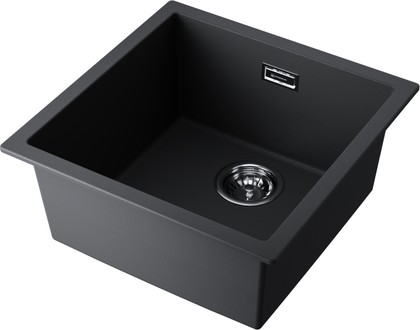 Кухонная мойка Omoikiri Yamakawa 45T-U/I-BL, Tetogranit, чёрный 4993302