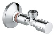 Угловой вентиль Grohe, 1/2x1/2" универсальный, для подключения смесителей, хром 22043000