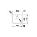 Кухонная мойка Blanco Andano 450-IF, отводная арматура, полированная сталь 522961