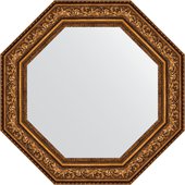 Зеркало Evoform Octagon 750x750 в багетной раме 109мм, виньетка состаренная бронза BY 7389