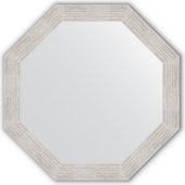 Зеркало Evoform Octagon 730x730 в багетной раме 70мм, серебряный дождь BY 3738