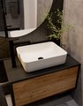 Смеситель для раковины AQUAme Parma, высокий, чёрный матовый AQM6614MB
